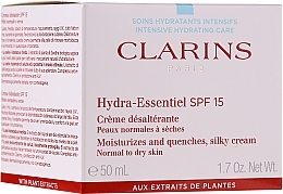 Fragrances, Perfumes, Cosmetics Normal to Dry Skin Moisturizing Cream - Clarins Hydra-Essentiel Silky Cream SPF 15 Normal to Dry Skin