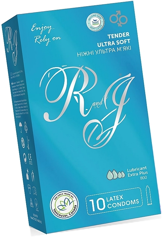 Gentle Ultra-Soft Condoms, 10 pcs - R&J Tender Ultra Soft — photo N1