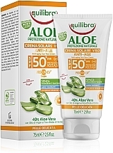 Fragrances, Perfumes, Cosmetics Protective Face Cream - Equilibra Aloe Viso Anti-Age Spf 50