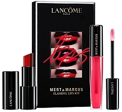 Fragrances, Perfumes, Cosmetics Set - Lancome Flaming Lips Kit Red (lipstick/3g + gloss/8ml)