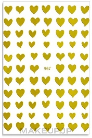 Self-Adhesive False Nails "Golden Hearts" - Deni Carte — photo 005E