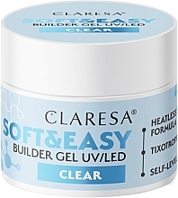 Nail Builder Gel - Claresa Soft & Easy Builder Gel UV/LED Clear — photo N2