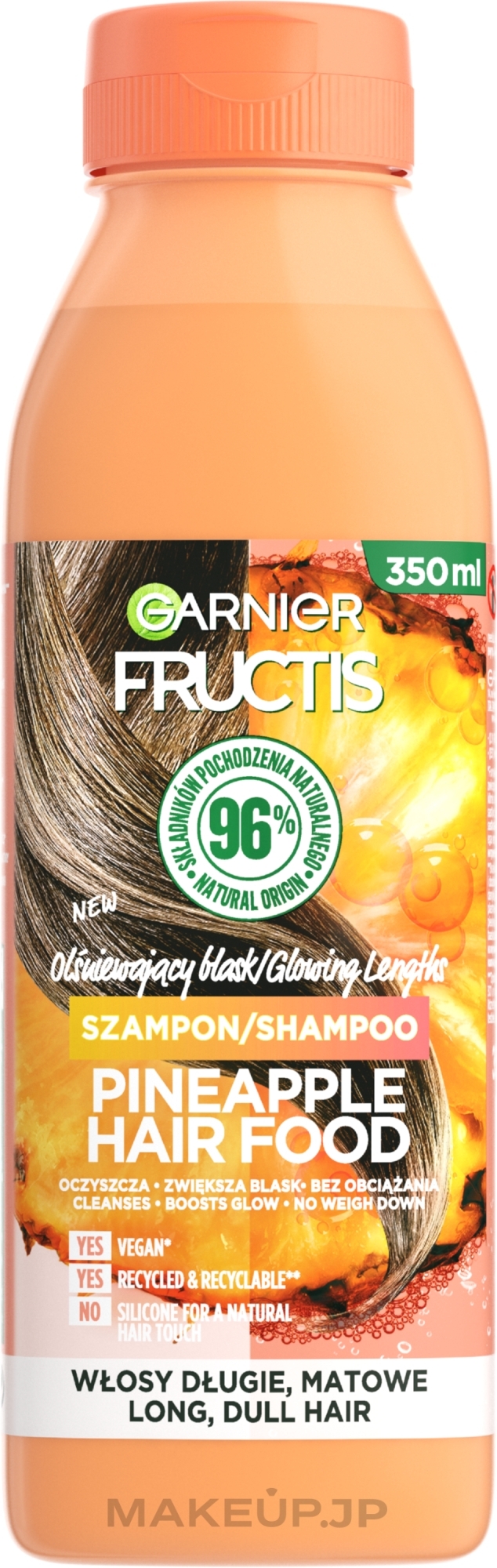 Pineapple Shampoo for Long, Dull Hair - Garnier Fructis Hair Food Pineapple — photo 350 ml