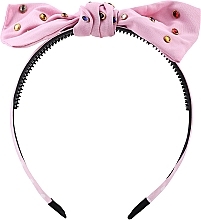 Fragrances, Perfumes, Cosmetics Hair Band, FA-5651, light pink with a bow in stones - Donegal