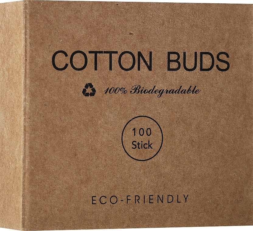 Biodegradable Cotton Buds, 100 pcs - Cotton Buds — photo N1