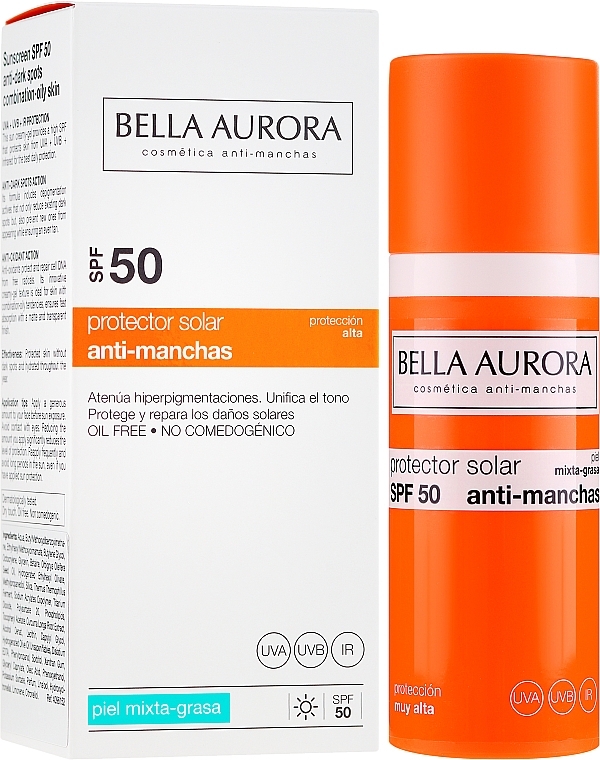 Sunscreen Fluid for Oily Skin - Bella Aurora Sunscreen Gel Oily Skin SPF50+ — photo N1