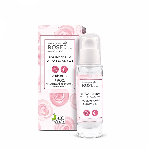 Face Serum - Floslek Rose For Skin Rose Gardens Rose Vitamin Serum 3 in 1 — photo N1
