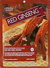 Fragrances, Perfumes, Cosmetics Red Ginseng Facial Sheet Mask - May Island Red Ginseng Real Essence Mask Pack