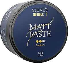 Fragrances, Perfumes, Cosmetics Matte Hair Paste, medium hold - Steve's No Bull***t Matt Paste Medium