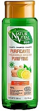 Cleansing Shampoo for All Hair Types - Natur Vital Eco Purifying Ginger & Lemon Shampoo — photo N1