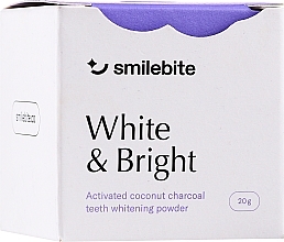 Fragrances, Perfumes, Cosmetics Coconut Charcoal Teeth Whitening Powder - Smilebite White & Brigh Coconut Charcoal Teeth Whitening Powder