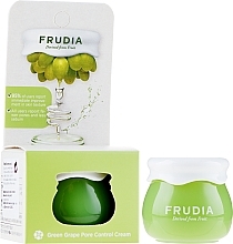 Fragrances, Perfumes, Cosmetics Sebum-Regulating Face Cream - Frudia Pore Control Green Grape Cream (mini size)