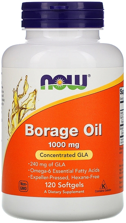 Borage Oil, 1000mg - Now Foods Borage Oil — photo N8