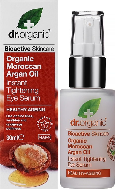 Eye Serum "Moroccan Argan Oil" - Dr. Organic Bioactive Skincare Moroccan Argan Oil Tightening Eye Serum — photo N2