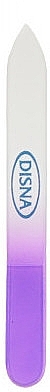 Glass Nail File, 9 cm, white and purple - Disna — photo N1