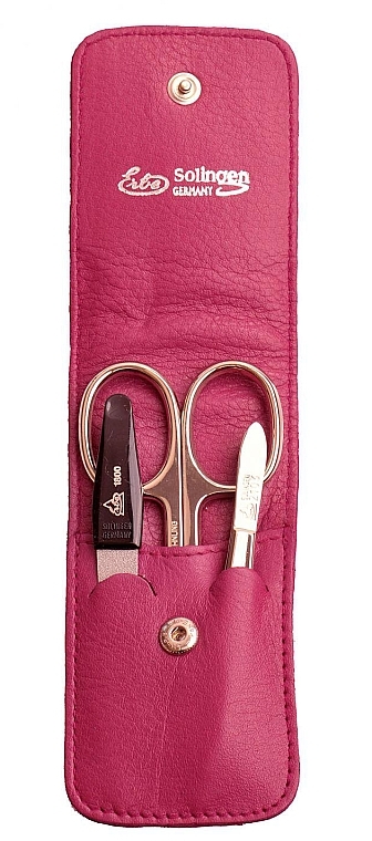 Manicure set, 3 tools 'Siena', pink - Erbe Solingen — photo N2