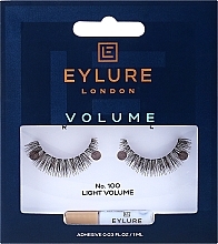 False Lashes #100 - Eylure Pre-Glued Volume — photo N1