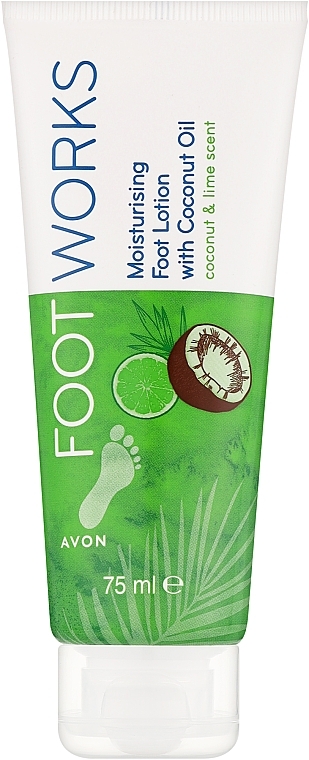 Coconut Oil Moisturizing Foot Lotion - Avon Foot Works Coconut & Lime Moisturising Lotion — photo N1