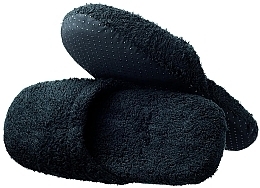 Men's Cotton Slippers, Black  - Hydrea London Elegance Men's Cotton Slippers — photo N1