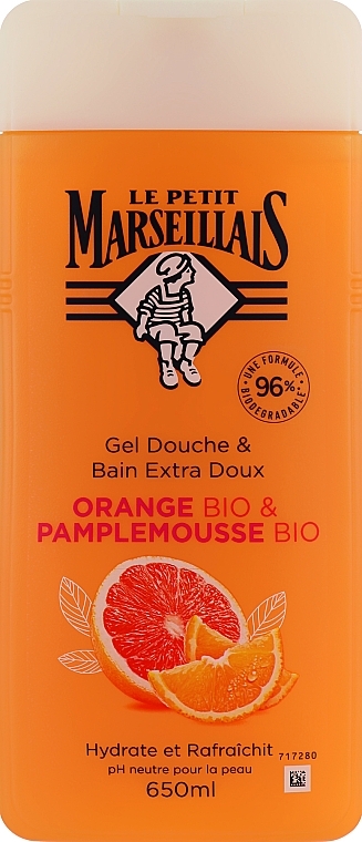 Orange & Grapefruit Shower Gel - Le Petit Marseillais Orange Bio & Pamplemousse — photo N1