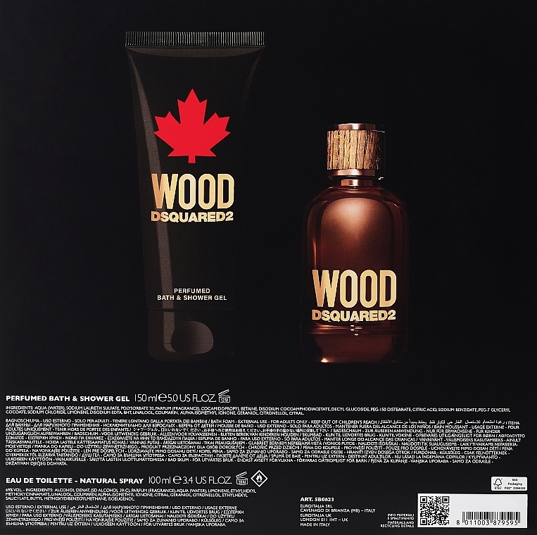 Dsquared2 Wood Pour Homme - Set (edt/100ml + sh/gel/150ml) — photo N7