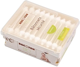 Organic Baby Cotton Buds with Stopper, 60 pcs - Bocoton — photo N1