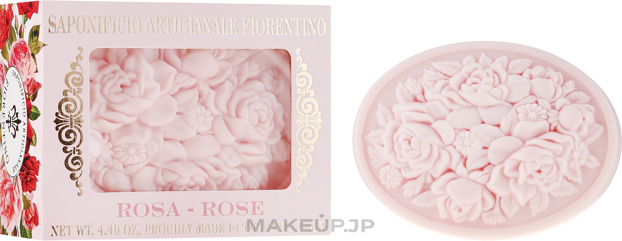 Natural Soap ‘Rose’ - Saponificio Artigianale Fiorentino Botticelli Rose Soap — photo 125 g