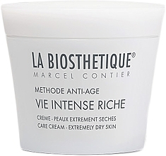 Fragrances, Perfumes, Cosmetics Revitalizing Cream for Very Dry Skin - La Biosthetique Methode Anti-Age Vie Intense Creme Riche