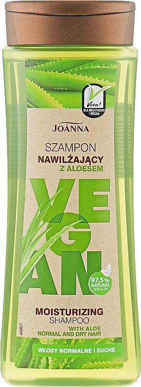 Moisturizing Shampoo for Dry & Normal Hair - Joanna Vegan Moisturizing Shampoo — photo N1