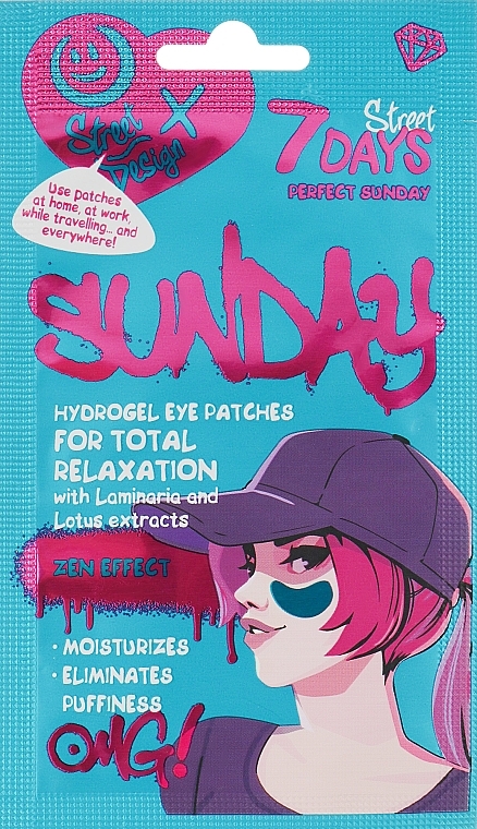 Hydrogel Kelp & Lotus Eye Patches "Perfect Sunday" - 7 Days Hydrogel Eye Patches — photo N1