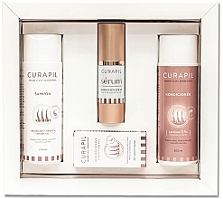 Fragrances, Perfumes, Cosmetics Hair Care Set - Curapil (vit/60szt + sh/200ml + cond/200ml + ser/30ml)