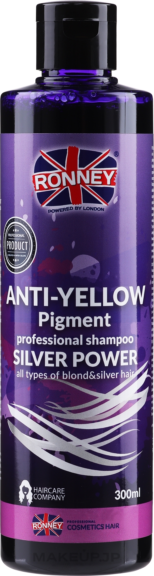 Hair Shampoo - Ronney Professional Anti-Yellow Pigment Silver Power Shampoo — photo 300 ml