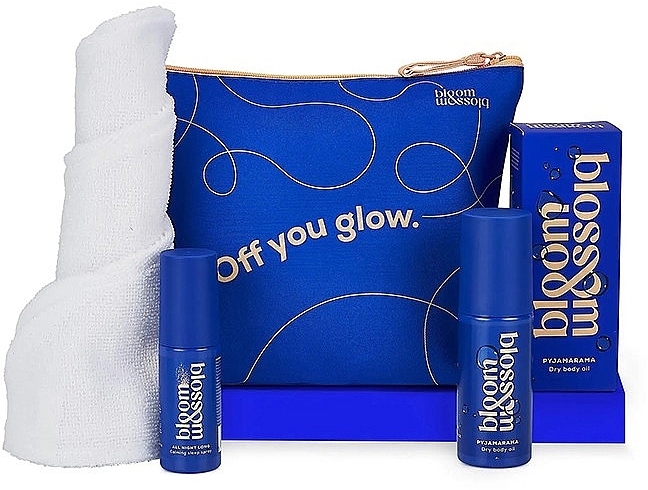 Set - Bloom & Blossom Snoozefest Sleep Gift Set (spray/40ml + b/oil/1000ml + wrap/1pcs + bag) — photo N1