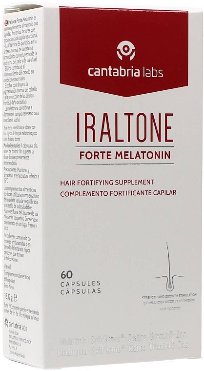 Melatonin Forte Dietary Supplement - Cantabria Labs Iraltone Forte Melatonin Capsules — photo N2