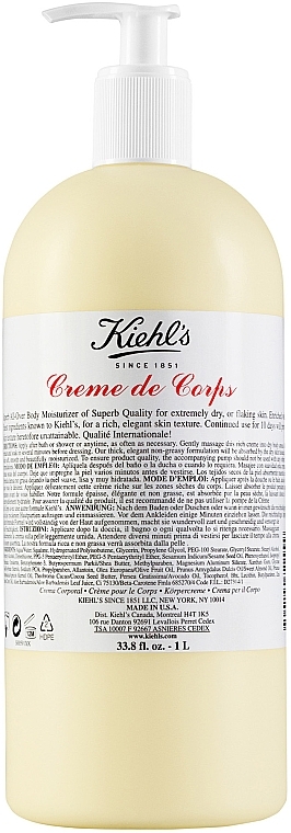 Nourishing Body Cream - Kiehl's Creme de Corps A Rich Hydrating Body Moisturizer — photo N2