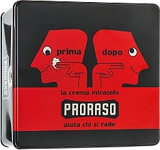 Set - Proraso Classic Shaving Metal Red "Primadopo" (pre/cr/100ml + sh/cr/150ml + ash/cr/100ml) — photo N3