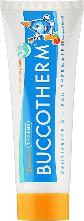 Organic Kids Tooth Gel with Thermal Water 'Junior. Peach Iced Tea', 7-12 years - Buccotherm — photo N3