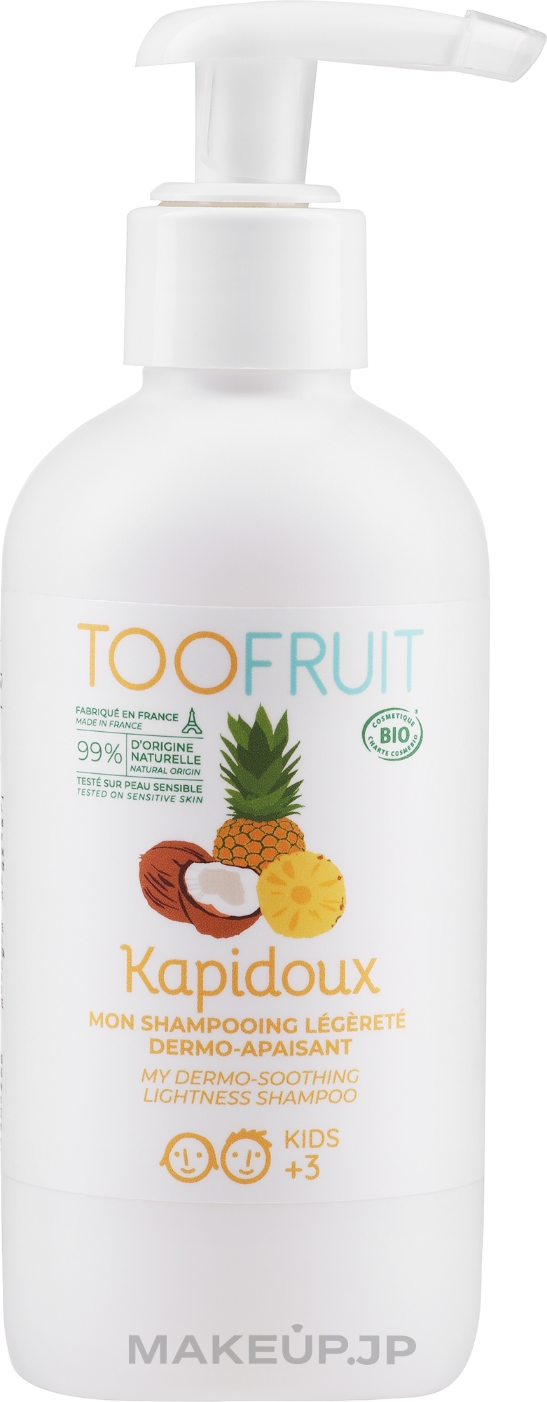 Lightweight Moisturizing Shampoo 'Pineapple & Coconut' - TOOFRUIT Kapidoux Dermo-Soothing Shampoo — photo 200 ml