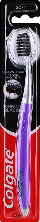 歯ブラシ、ソフト、パープル・グレー - Colgate Compact Black — photo N1