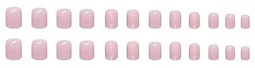 Light Purple Square Nail Tips, 24 pcs. - Deni Carte Nails 7158 — photo N2