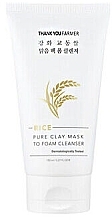 Fragrances, Perfumes, Cosmetics Clay Face Mask - Thank You Farmer Rice Pure Clay Mask to Foam Cleanser