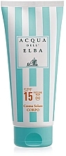 Fragrances, Perfumes, Cosmetics Protective Body Cream - Acqua Dell Elba Body Sun Cream SPF 15