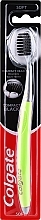 Toothbrush, soft, green and grey - Colgate Compact Black — photo N1