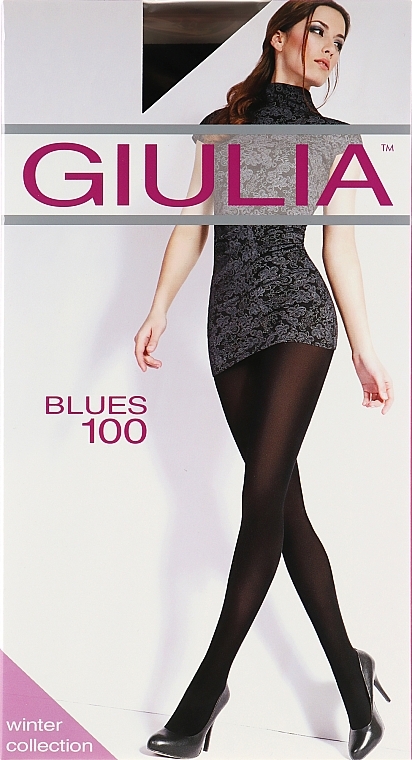 Tights "Blues 3D" 100 Den, greystone - Giulia — photo N1