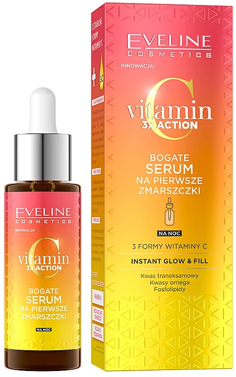 Night Face Serum - Eveline Cosmetics Vitamin C 3x Action — photo N3