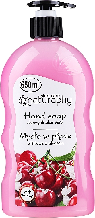 Cherry & Aloe Vera Liquid Hand Soap - Naturaphy Hand Soap — photo N5