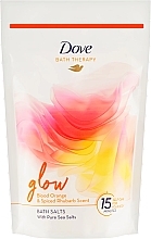 Fragrances, Perfumes, Cosmetics Bath Salt with Red Orange & Rhubarb Scent - Dove Bath Therapy Glow Bath Salt