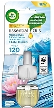 Lotus & Sea Breeze Electric Air Freshener - Air Wick Essential Oils Electric Ocean Mist & Lotus Blossom (refill) — photo N1