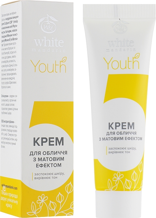Matte Face Cream "Youth" - White Mandarin — photo N1