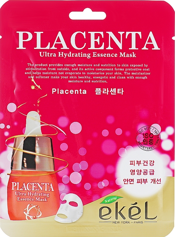 Anti-Aging Placenta Sheet Mask - Ekel Placenta Ultra Hydrating Essence Mask — photo N1